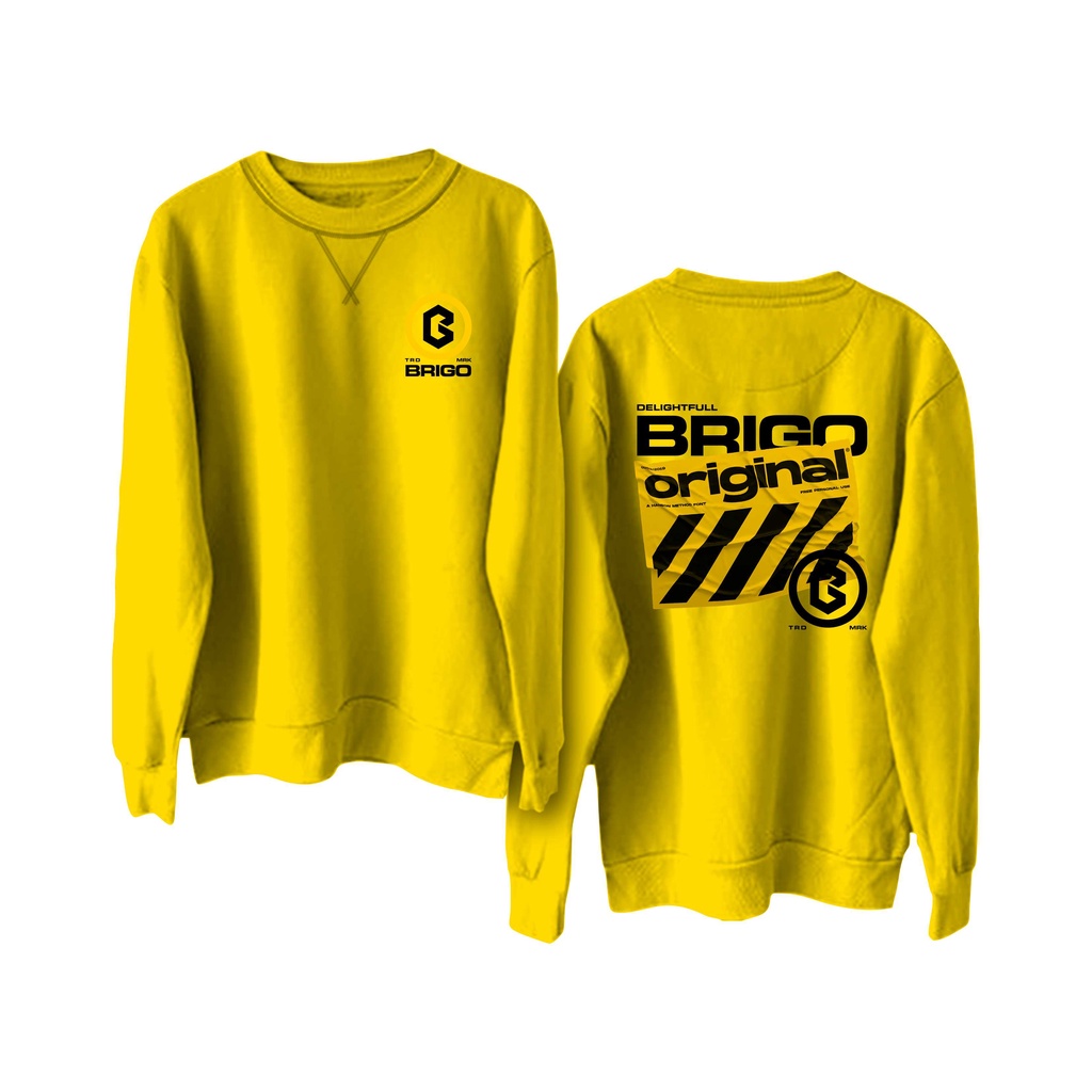 Sweater Crewneck BRIGO Delight Full Sablon DTF Fleece Cotton II BRIGO Basic Sweatshirt  Delight Full II Cotton M-XXL (Pria &amp; Wanita) Free stiker&amp;Gantungan Kunci