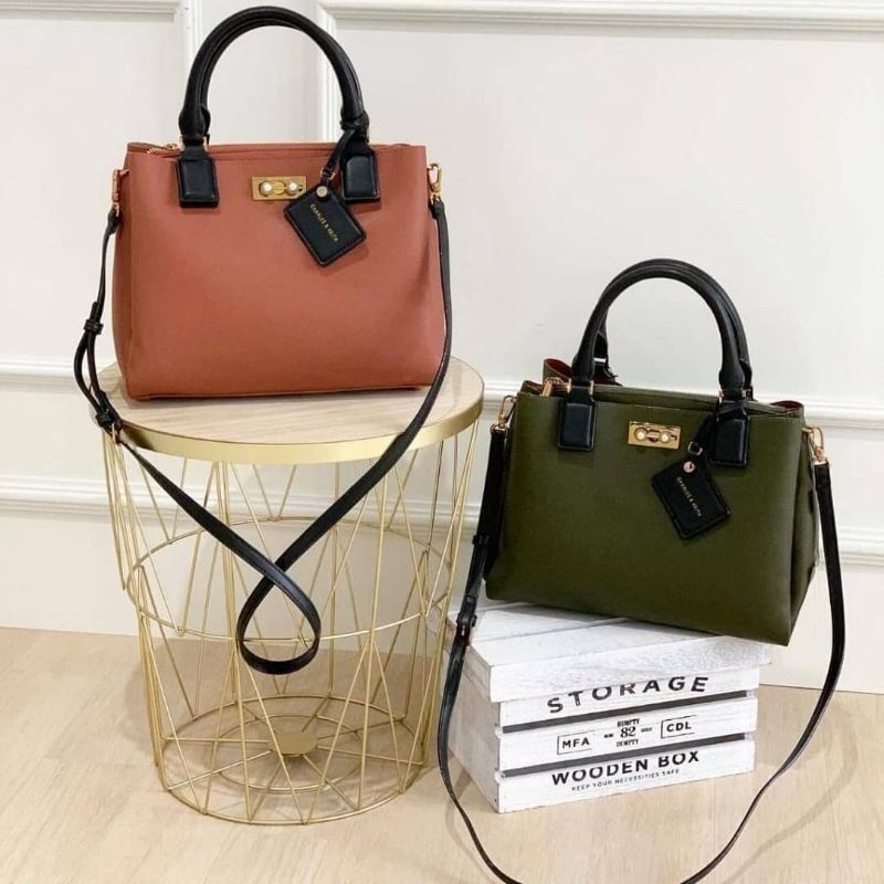 CK top handle structured bag