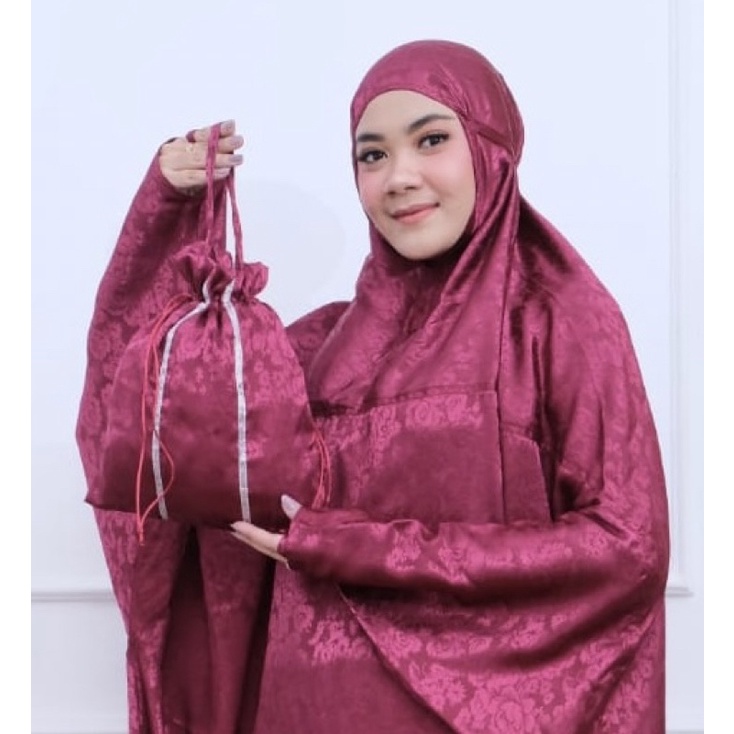 Mukena Mewah Silk Sutera Terusan Hadramaut Polosan Warna Mukenah Bali Dewasa Jumbo Sutera Mahal Polos Hadromout Lamaran Mukenah Kembang Batu Idul Fitri