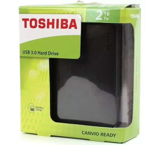 TOSHIBA HARD DISK EXTERNAL 2TB Black Resmi ORI