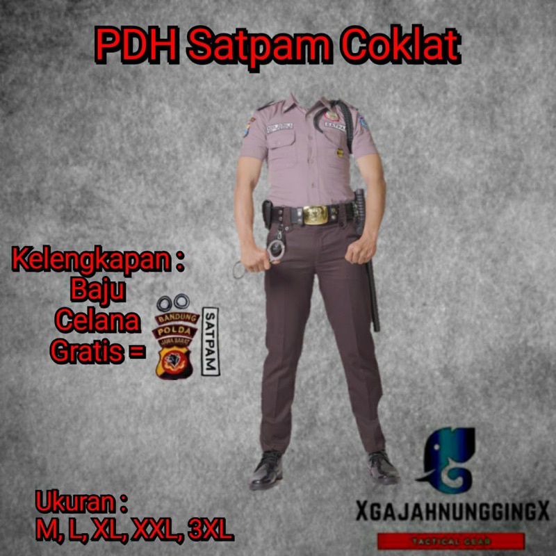 SERAGAM SATPAM TERBARU SERAGAM SATPAM COKLAT SERAGAM SATPAM PDL PANJANG SERAGAM PDH PENDEK SERAGAM SATPAM DINAS HARIAN KERJA BAHAN TEBAL COD TERMURAH