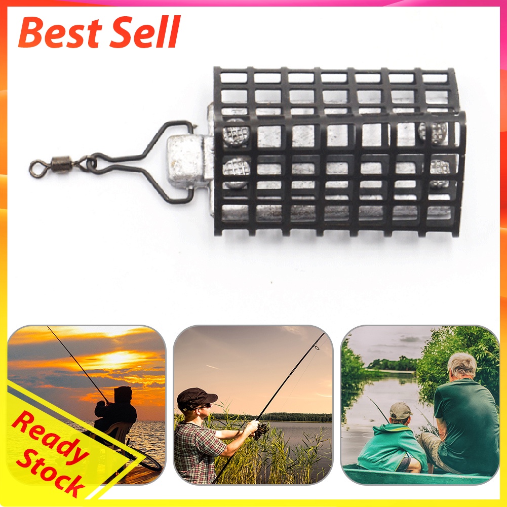 5x Triangle Bait Fishing Trap Basket Feeder Holder Cage Fishing Lure Tackle