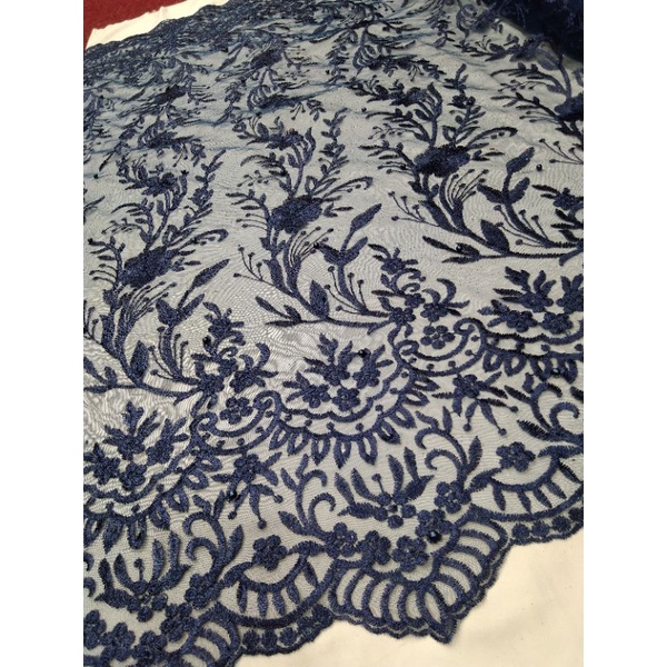 Kain Tile Payet Spangel/Tile Payet Spangkle/Payet Sequin/Bahan Kebaya