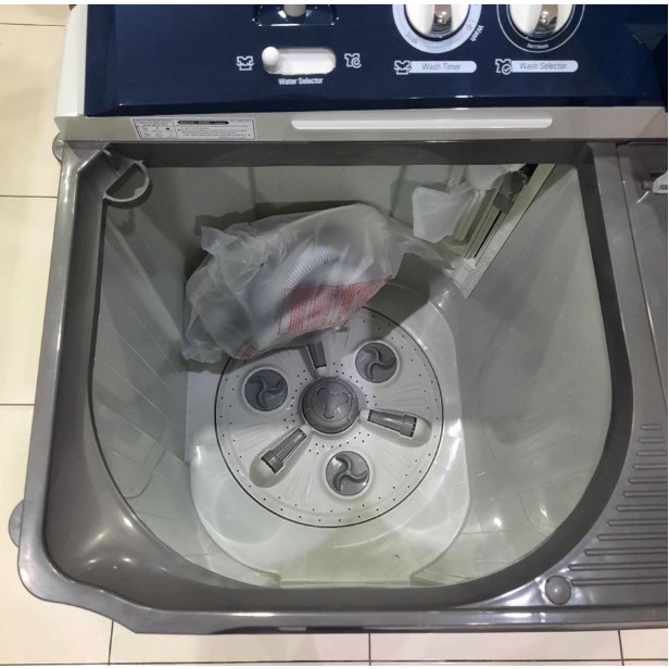 LG Mesin Cuci 2 Tabung 14Kg P1400RT Powerful Washing P1400 Twin Tube