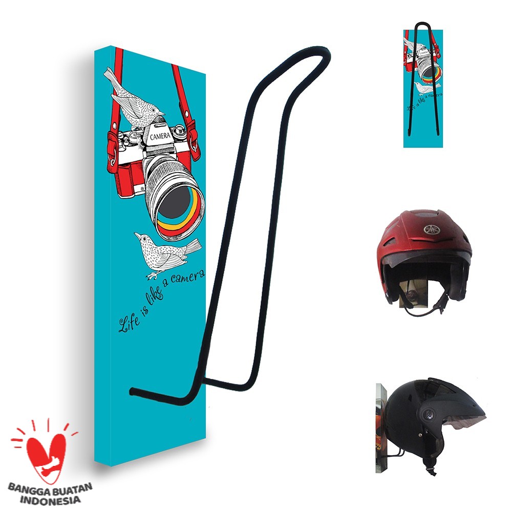 GANTUNGAN HELM - TEMPAT HELM - RAK HELM MOTOR - CAMERA 110