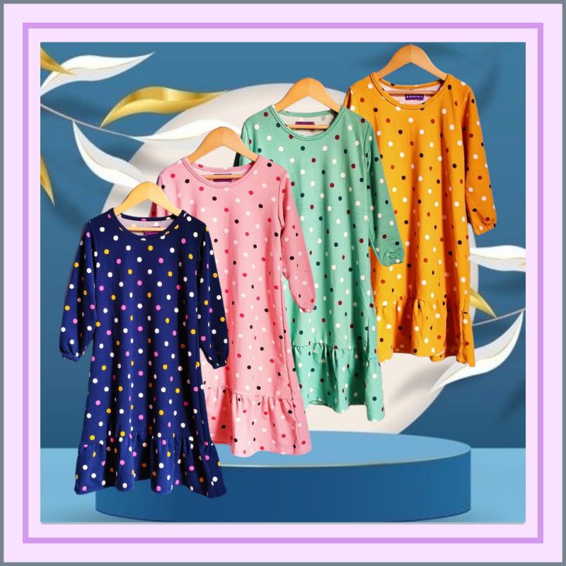 GROSIR 10 PCS Gamis Anak Perempuan Fatimah mix warna 2-6 TH By Malina Id | Paket Usaha Baju Anak Mur
