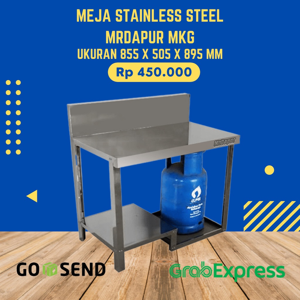 Promo Meja Stainless Steel MrDapur MKG Grab/Gosend Bisa