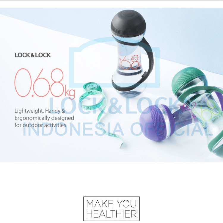 LocknLock Dumbell Sports Botol Minum 560mL