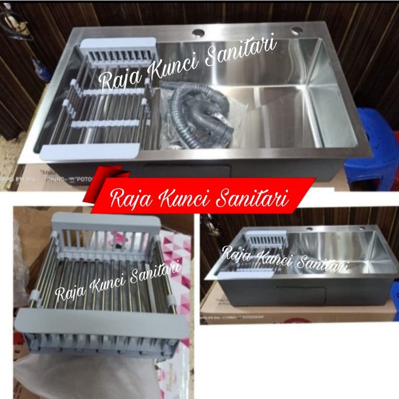 Kitchen Sink/7545/Bolzano/Onan/Golden Hand/VALPRA/Stainless Steel/Paket Extra