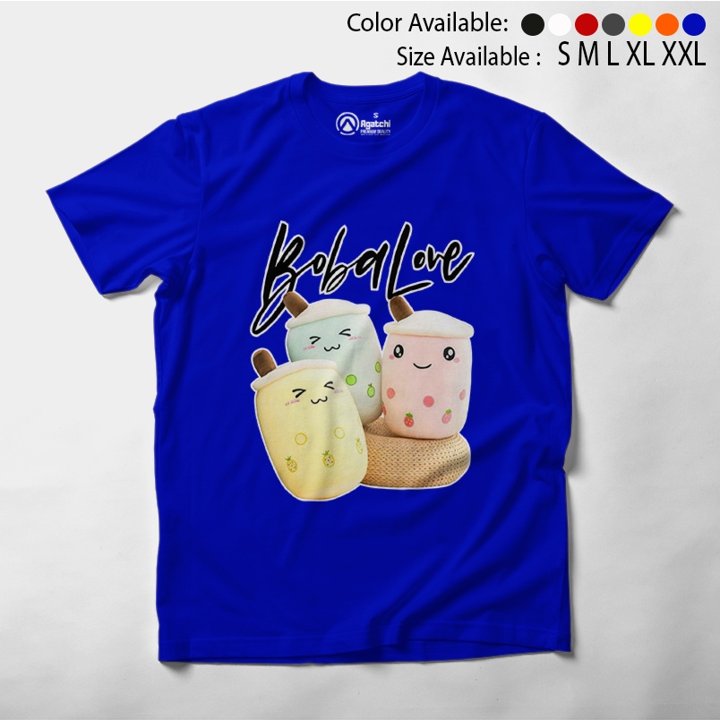 Kaos Anak / Baju Anak Perempuan T Shirt Kids Motif Bantal Boba Love