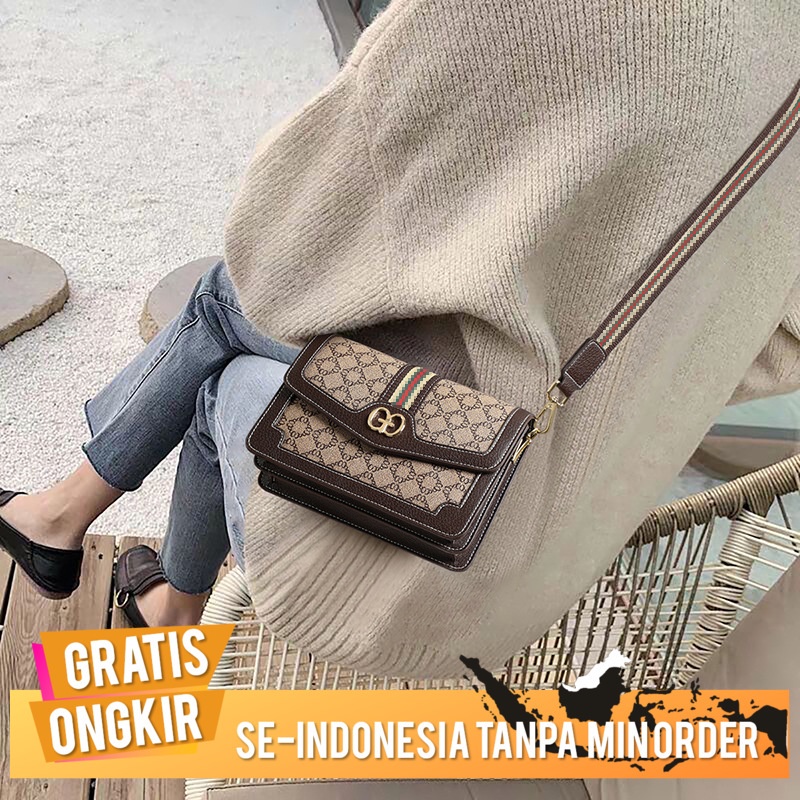 Viney Semi Musim Panas New Mode Kasual Shoulder Rasul Versatile Kecil Persegi Perempuan Tas