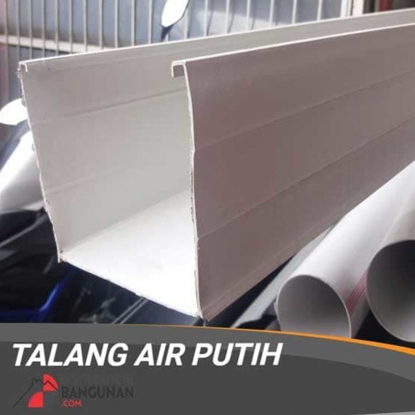 Talang Air Pvc Kotak Warna Putih Panjang 4 M Shopee Indonesia