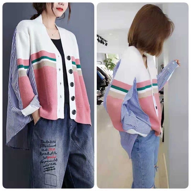 MDLV ~ 39004 ARUNA KNIT CARDIGAN KOREA KEMEJA KOMBI RAJUT CARDIGAN RAJUT PREMIUM FASHION IMPORT