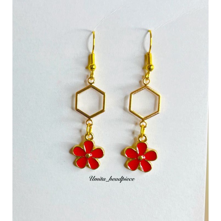 anting flower | anting hijab premium | anting lucu | anting bunga | anting handmade | anting wanita 