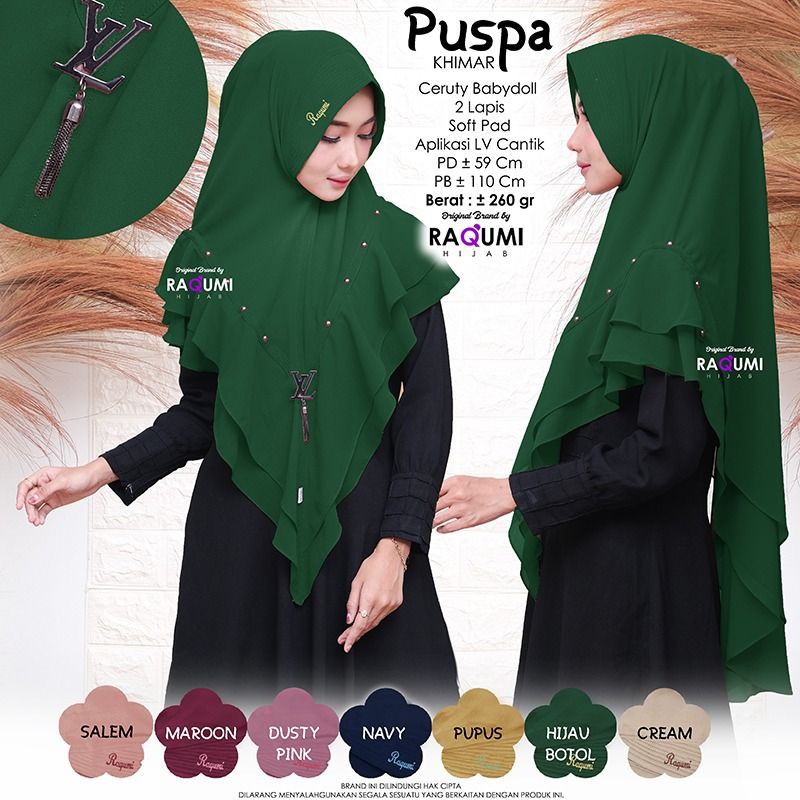 Puspa Khimar by Raqumi