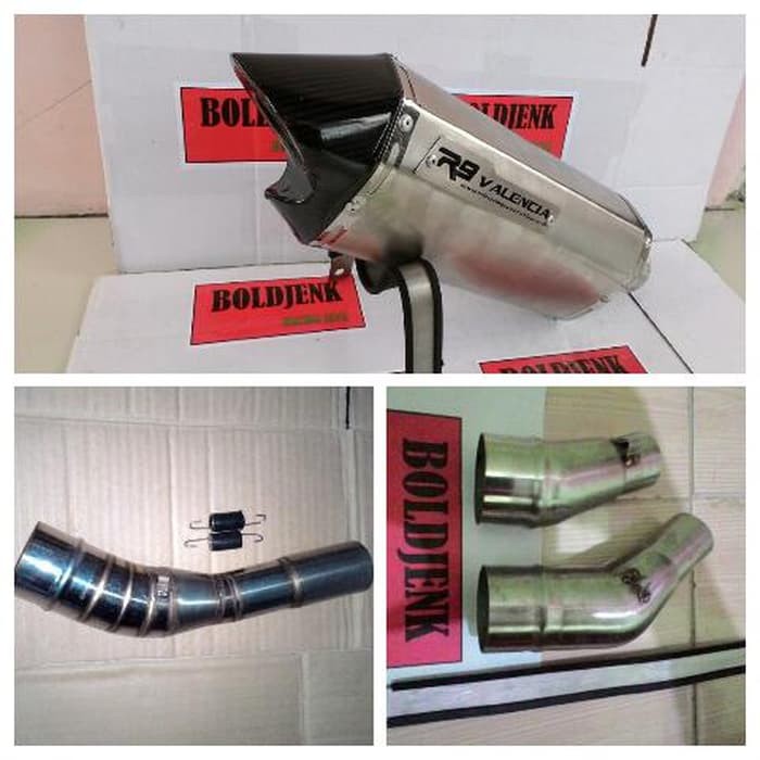 Knalpot racing R9 valencia Slip on NINJA250/CBR/R25 dll