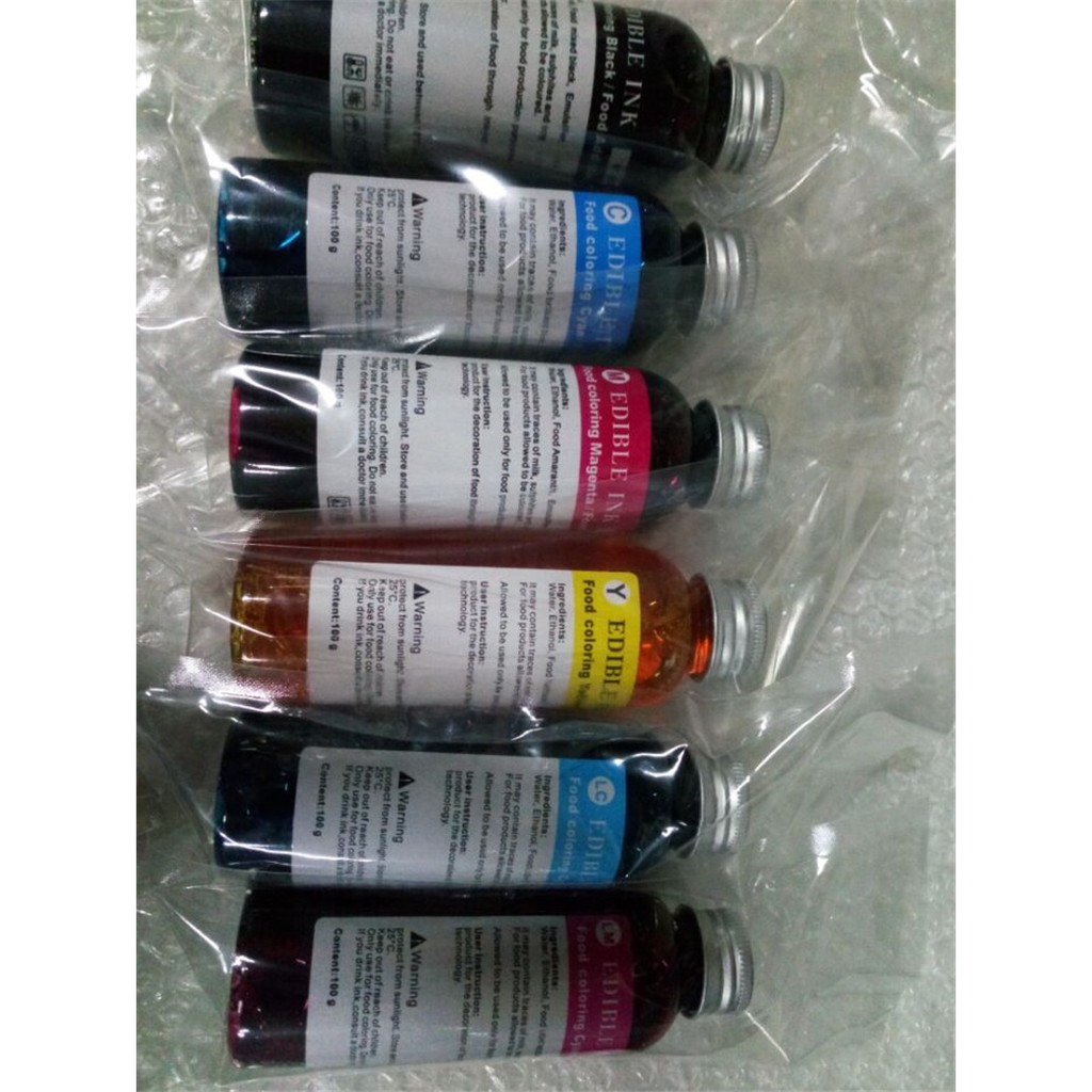 

100*6pcs/Lot Food Grade Edible ink for Inkjet Printer