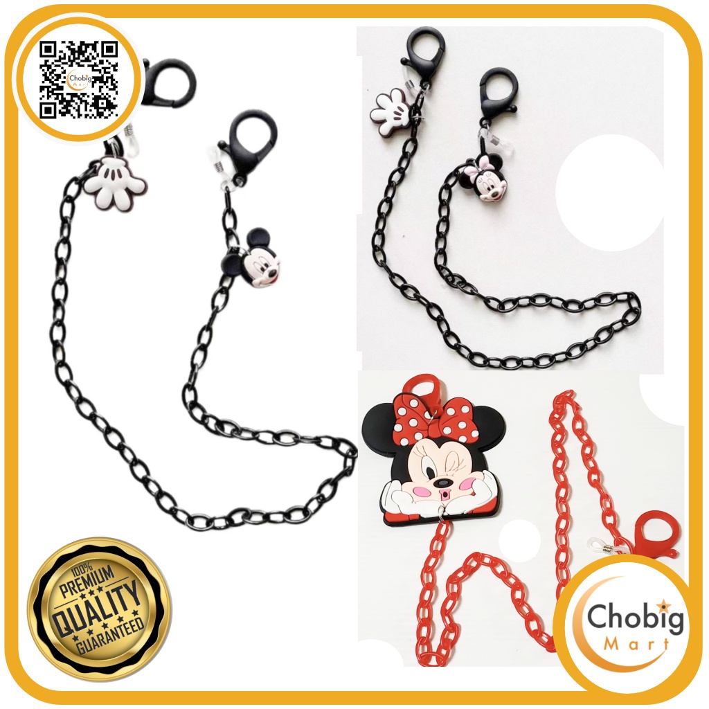 Rantai Masker Anak Tali Maker Lucu Strap Mask Cartoon Kalung Disney Mickey Minnie Kartun Tikus