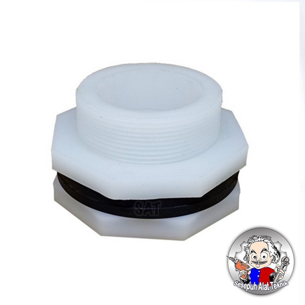 Mur Tandon 1/2 , 3/4 , 1 inch ( Drat Dalam ) Mur Drat Ring Toren Air Tandon PVC Verloop Ring PVC Vlo