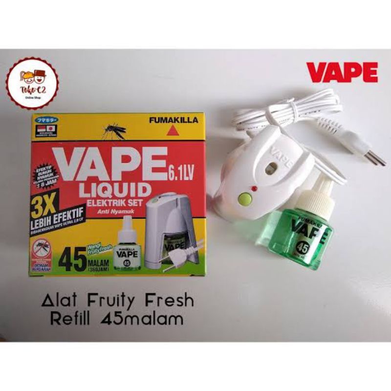 ORIGINAL VAVE FUMAKILLA ELEKTRIK LIQUID SET / ALAT PLUS REFFIL 45 MALAM OBAT NYAMUK ELEKTRIK SET