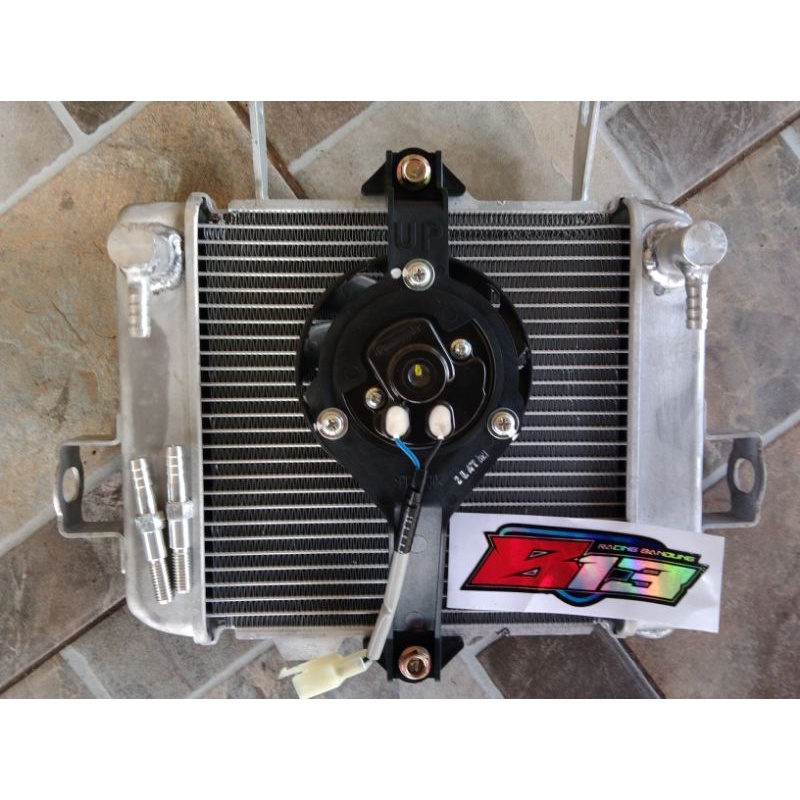 Radiator satria fu fi/gsx modif to oil cooler untuk matic beat mio vario scoopy