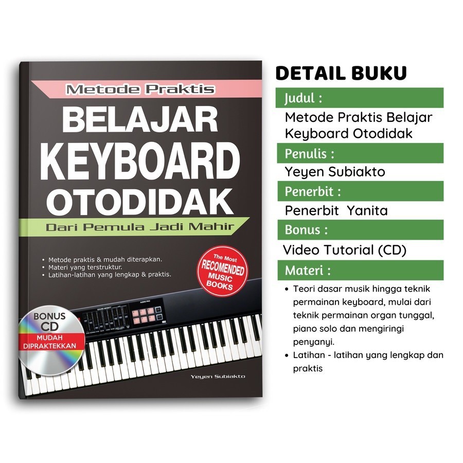 Buku Metode Praktis Belajar Keyboard Otodidak - Yeyen Subiakto