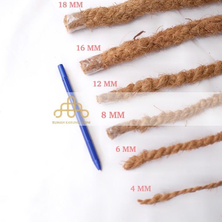 

FLASH SALE COD [Meteran] Tali Serabut Kelapa 8MM - Tali Kerajinan - Tali Souvenir Cocofiber - Tali D