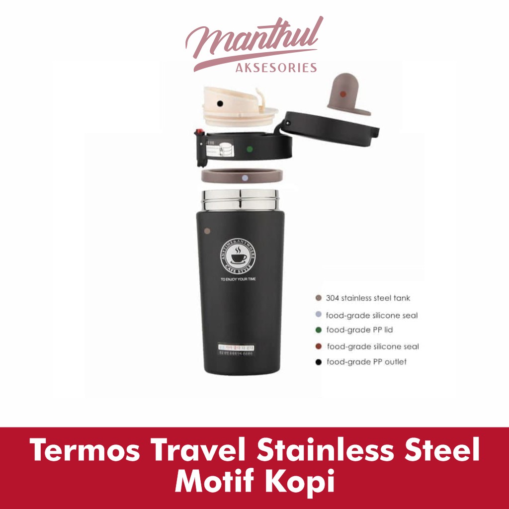 Termos Travel StainlessSteel Motif Kopi