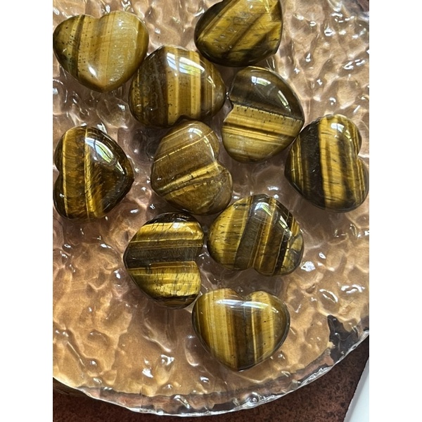 Tiger eye stone heart