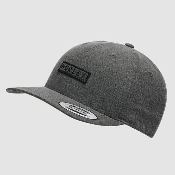 Terlaris- Topi Hurley Mens Raglan Cap Hat Washed Grey By Yupoong Original