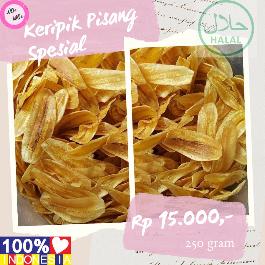 

keripik pisang murah asin dan manis potongan tipis - Manis