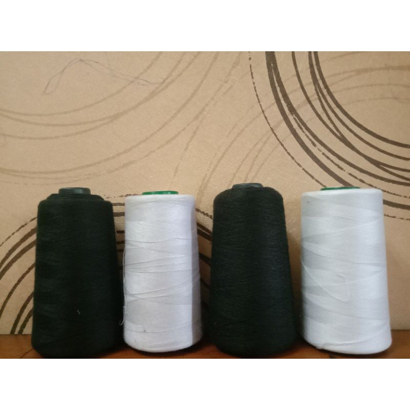 Benang Jahit Katun // Benang Jahit Roll Besar // Benang Katun Full // Benang Jahit Putih Hitam