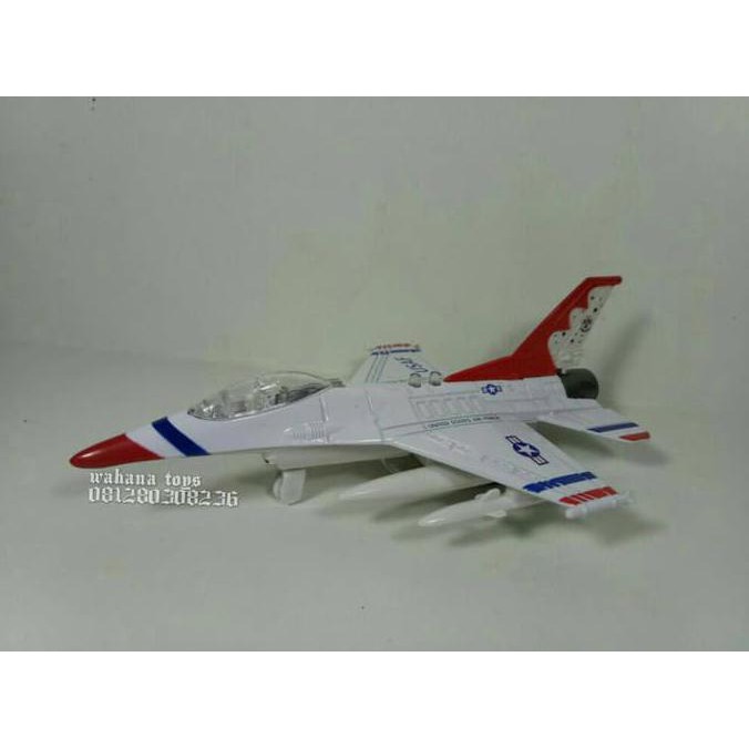 Gaya Promo Diecast Pesawat Tempur F16 Terbatas
