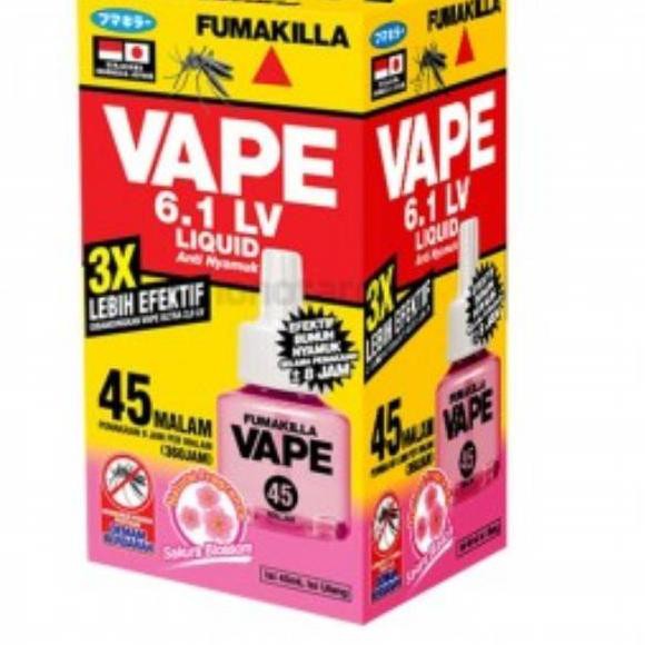 TERLARIS Fumakilla Obat anti nyamuk Vape Liquid elektrik Fruity Fresh dan Sakura blosom 45 Mlm