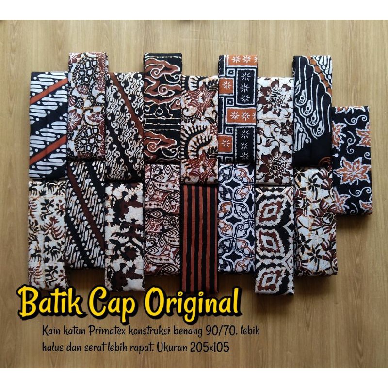 Kain batik Cap Original Warna Grade A kain batik katun kain batik meteran Grosir kain batik