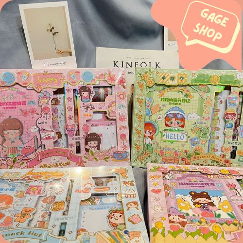 

paket sticker lucu karakter cewe senmu baru (100 lembar sticker) solatip lucu imut lakban keren elegan fancy atk imut bisa COD termurah import