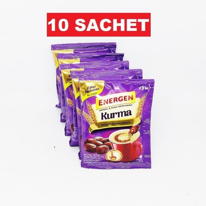 

Energen Sereal Kurma Susu 1 Renteng 10 Sachet 30gr Varian Baru Murah