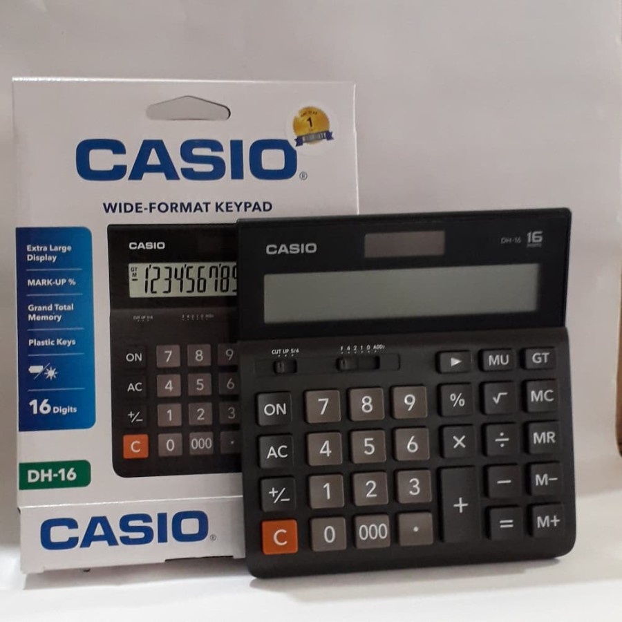 Kalkulator Casio DH 12 BK 12 Digit Calculator Desktop Casio DH12 BK - Hitam