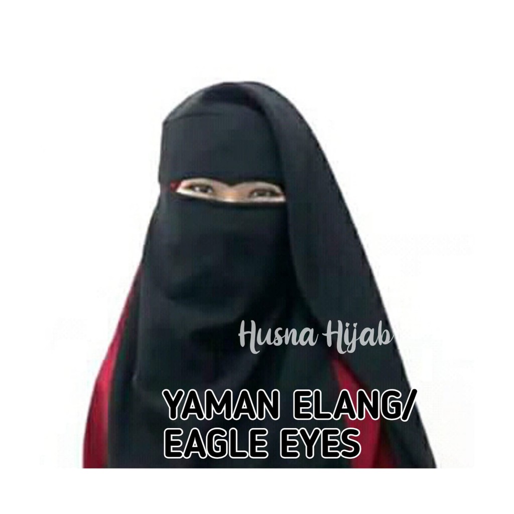 [HUSNA HIJAB] Niqob Yaman Eagle Eyes / Yaman Long Elang / Yaman Elang / Cadar Yaman Elang