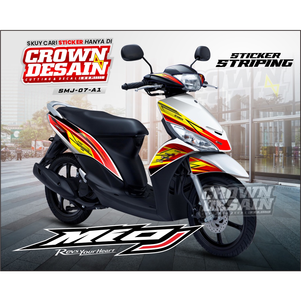 STIKER STRIPING MIO J  2012 2014  - STRIPING MIO J TERBARU - STIKER SEMIFULL