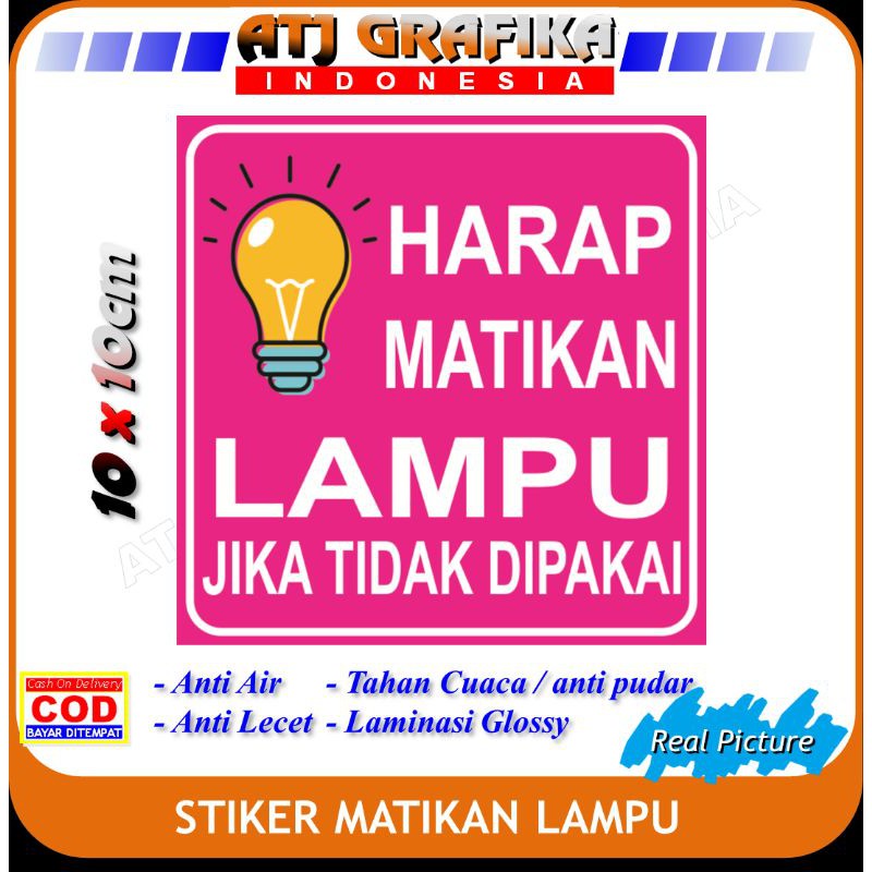 Jual Stiker Matikan Lampu Listrik Sticker Hemat Energy Power Saving 