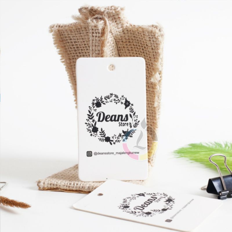 

Label hangtag laminasi doff