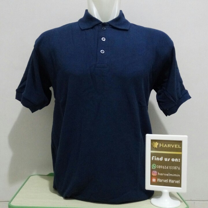 Kaos POLO SHIRT Polos warna Navy (Biru Dongker)