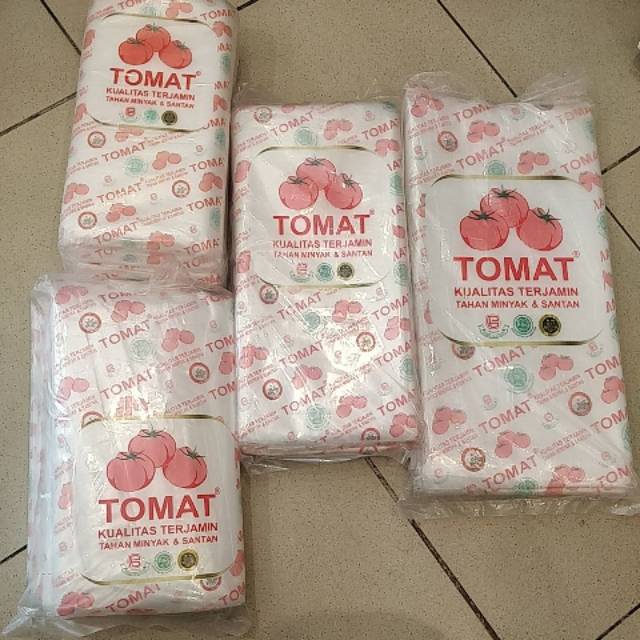 Kantong plastik PE merk TOMAT/plastik bungkus sayur/elastis/anti bocor/lentur/tidak mudah robek