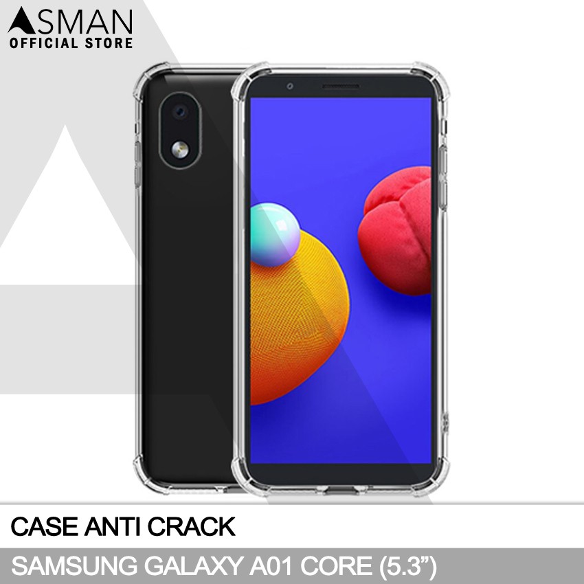 Anti Crack Samsung Galaxy A01 Core (5.3&quot;) | Softcase Anti Bentur - Clear