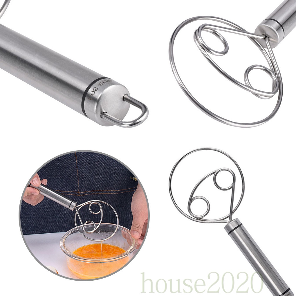 [HOUSE2020]Dough Blender 304 Stainless Steel Dough Whisk DIY Manual Hand Mixer Kitchen Baking Supply