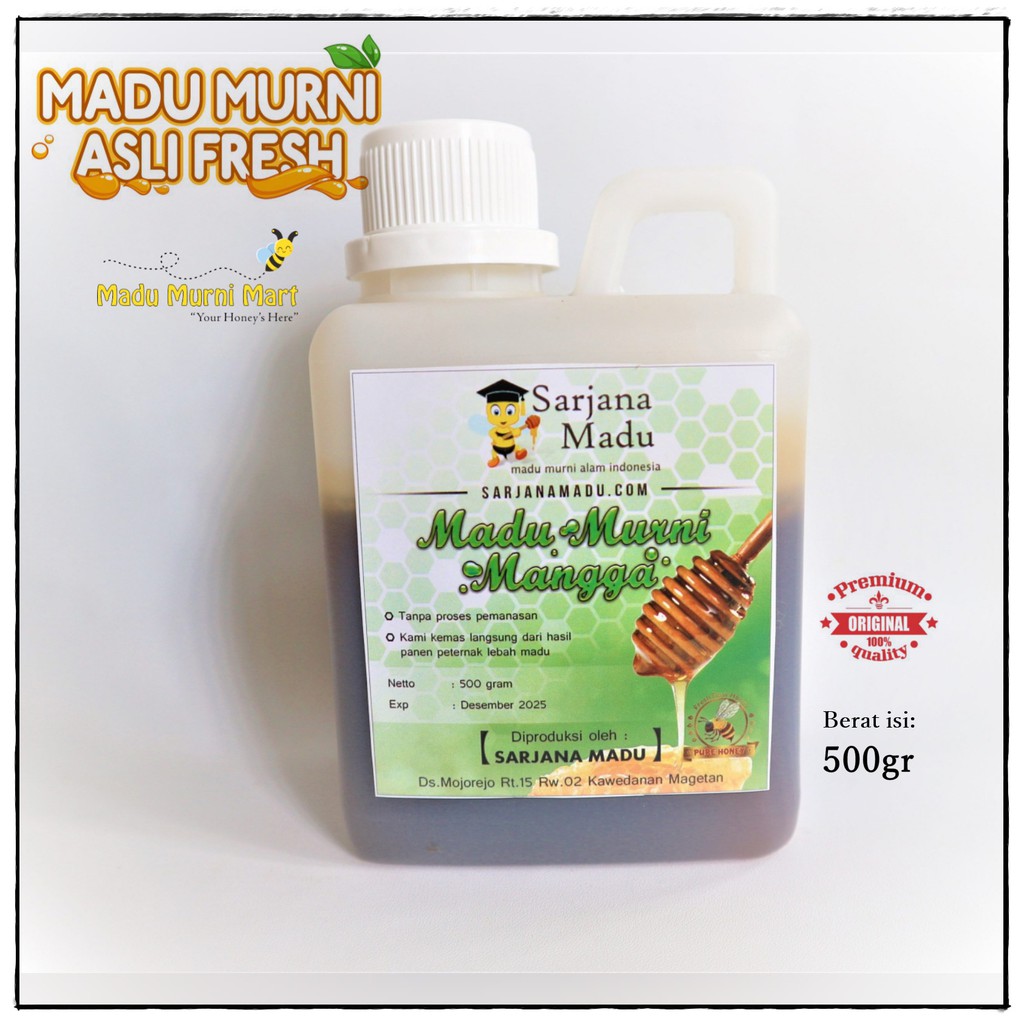 

Madu Murni Mangga 100% Asli Fresh 1/2kg