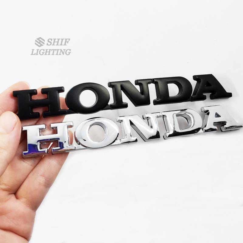 1pc Stiker Emblem Logo Honda Bahan Metal Untuk Fender Samping Mobil Honda