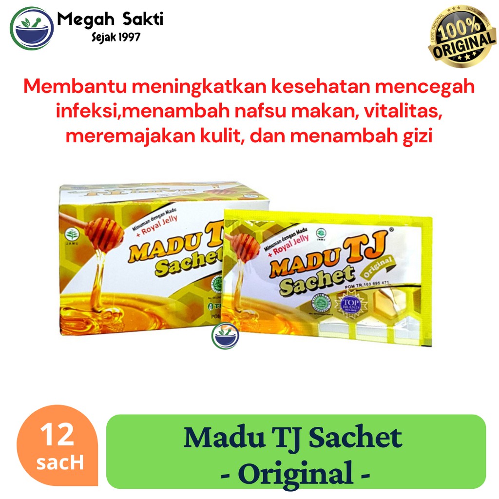 

Megah Sakti - Madu Tj Original Sachet ( 12 X 20Gr ) - 1 Box