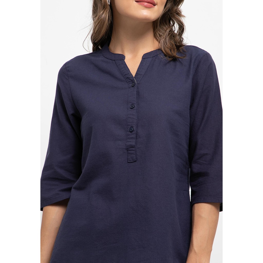 Rodeo - Blouse Wanita - Ginny Blouse - Navy-2
